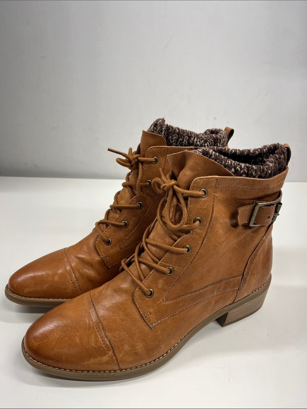 New Comfortiva Khele Leather Lace Up Ankle Boots Women's Size 11W